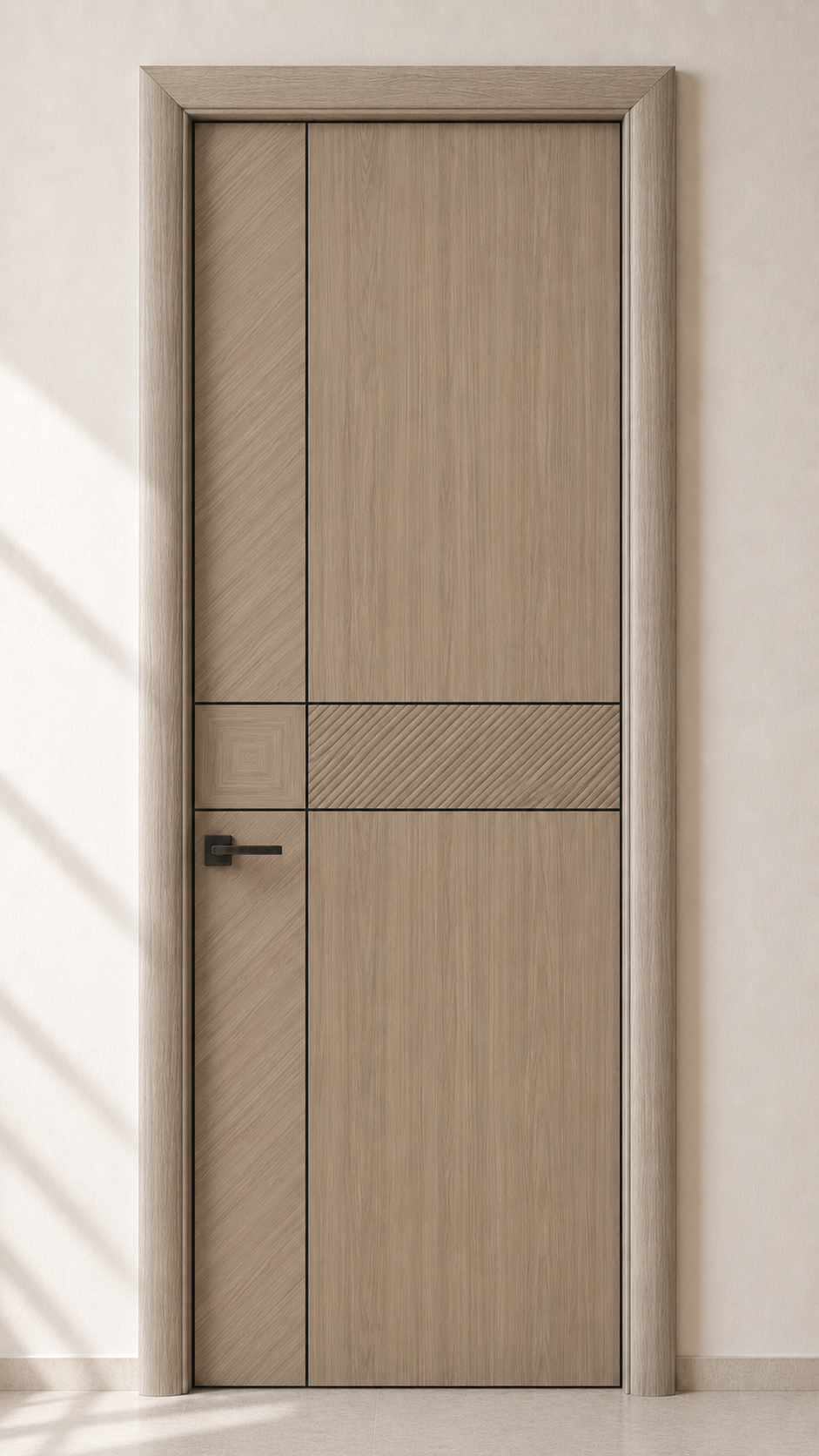 Minimal warm alabaster bedroom door suite