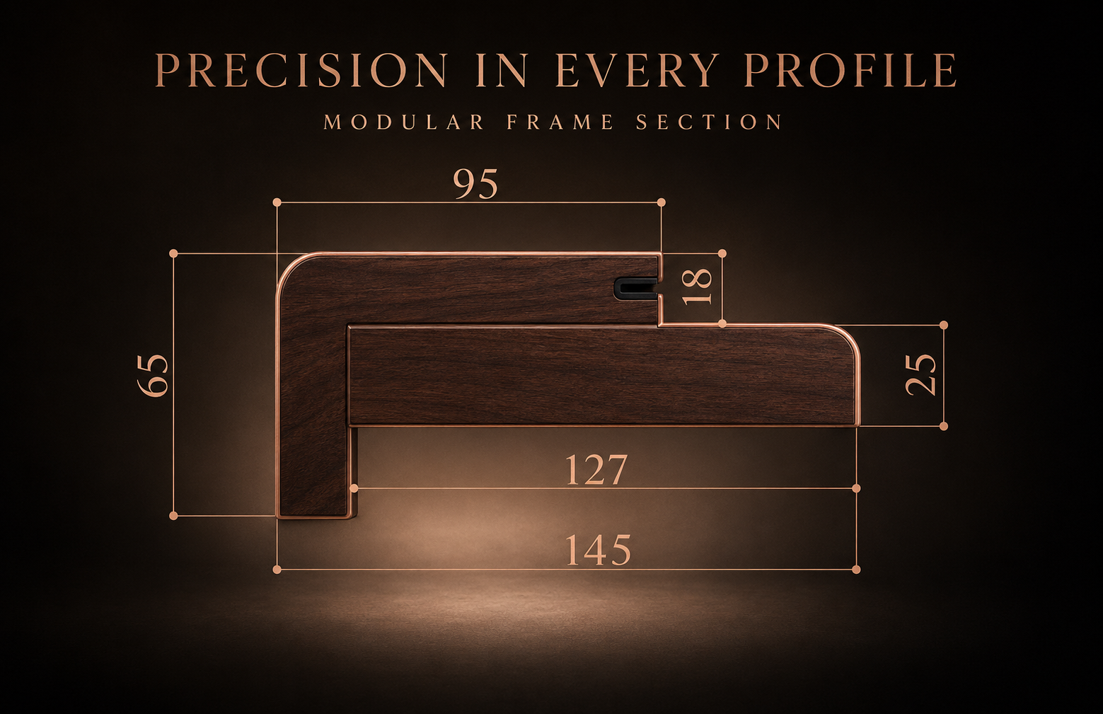 CAD Section A Single Door Frame Profile 145mm