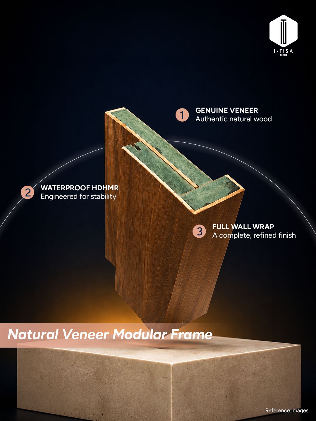 Natural Veneer Modular Frame